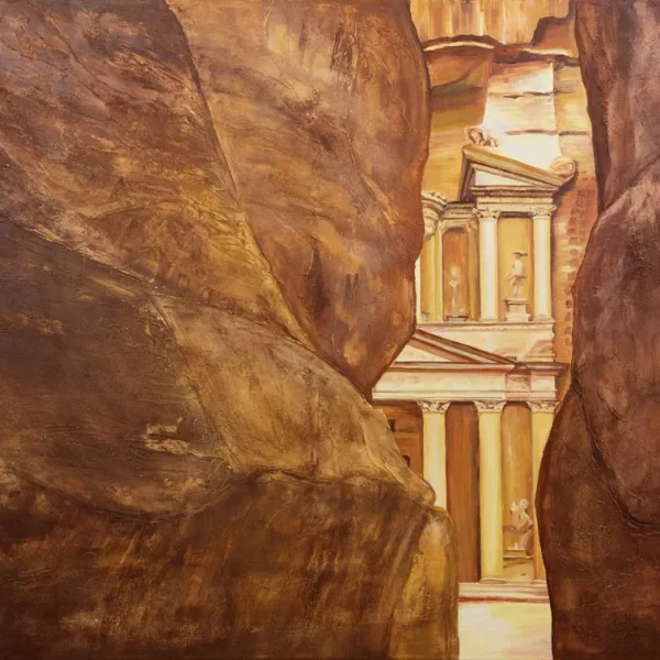 abstrakce - skalní město Petra